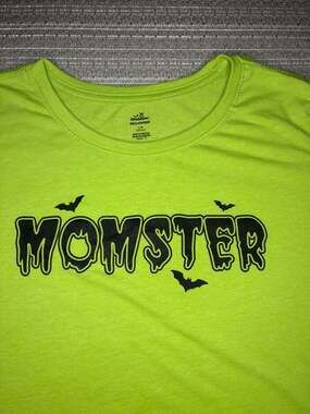 Celebrate! Halloween 'Momster' Graphic T-Shirt Neon Green